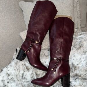 Burgundy boots